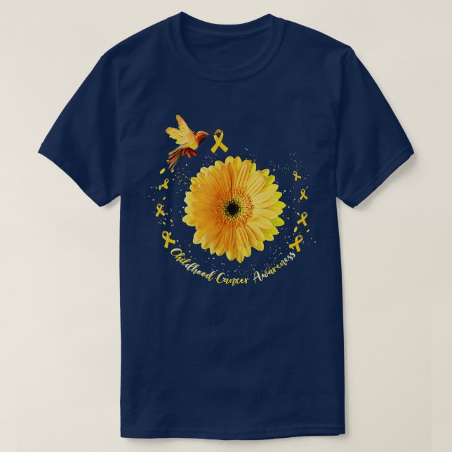 Camiseta Conciencia sobre el cáncer infantil Hummingbird Go (Diseño del anverso)
