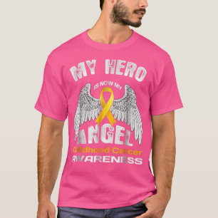 Camiseta Conciencia sobre el cáncer infantil Mi héroe es ah