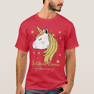 Camiseta Conciencia sobre el cáncer infantil Unicorn Ribbon