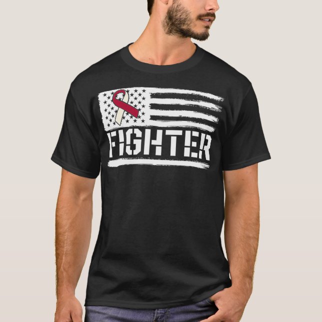 Camiseta Conciencia sobre el cáncer oral Cabeza de garganta (Anverso)