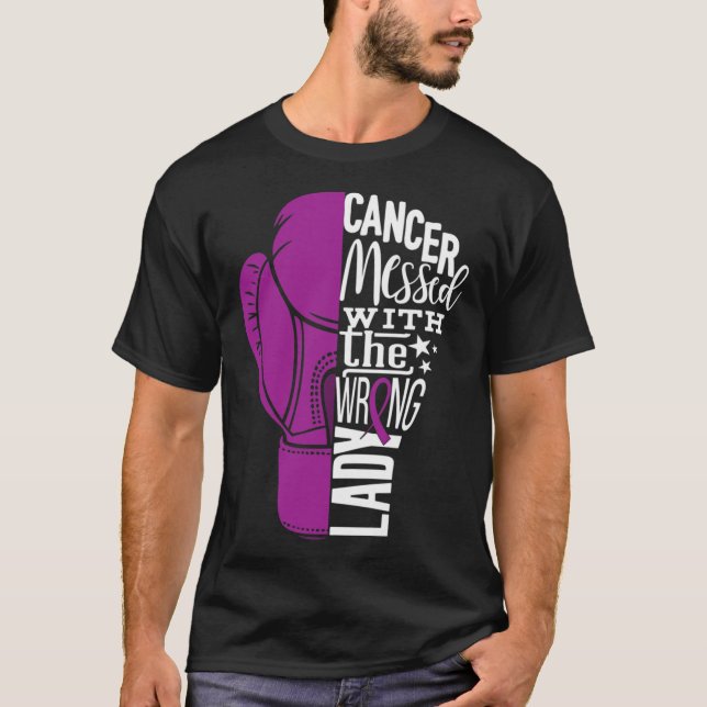 Camiseta Conciencia sobre el cáncer pancreático Boxing Glov (Anverso)