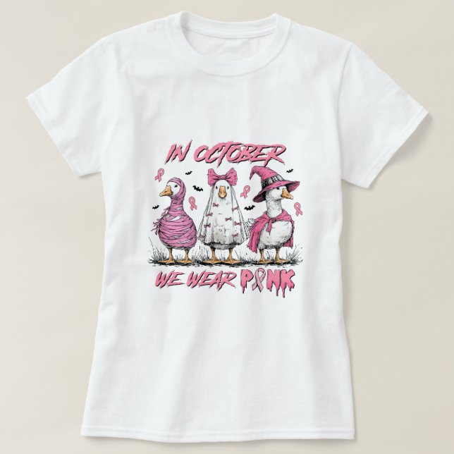 Camiseta Conciencia sobre el cáncer que usamos rosa (Diseño del anverso)