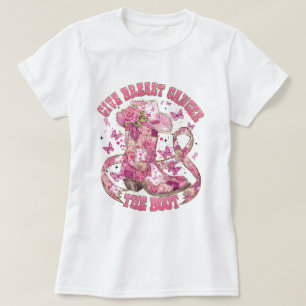 Camiseta Conciencia sobre el cáncer que usamos rosa