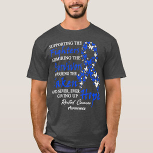 Camiseta Conciencia sobre el cáncer rectal en apoyo de los