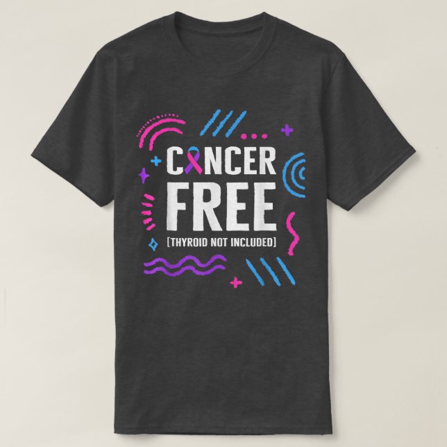 Camiseta Conciencia sobre el cáncer tiroideo Tirroide libre (Diseño del anverso)