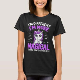 Camiseta Conciencia sobre el cáncer tiroideo Unicornio Cin