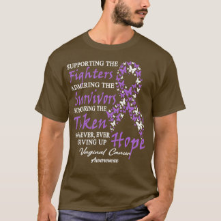 Camiseta Conciencia sobre el cáncer vaginal en apoyo de los