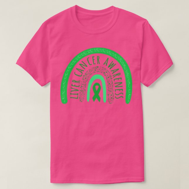 Camiseta Conciencia sobre el hígado Boho Arcoiris II (Diseño del anverso)