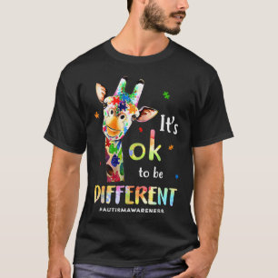 Camiseta Conciencia Sobre El Ism Cute Giraffe Animal Está B