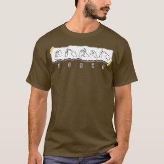 Camiseta Conciencia sobre el lenguaje de signos de paz AUSL