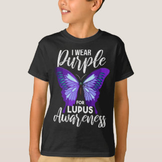 Camiseta Conciencia sobre el lupus Motivación de la maripos