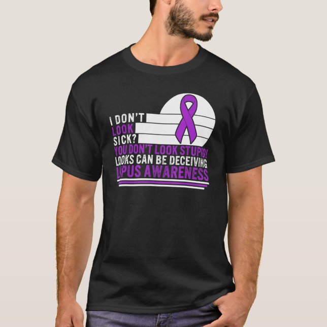 Camiseta Conciencia sobre el lupus no parece el Warri de la (Anverso)