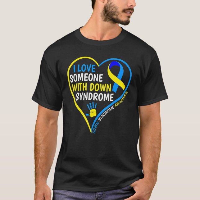 Camiseta Conciencia sobre el síndrome de Down Amo a alguien (Anverso)