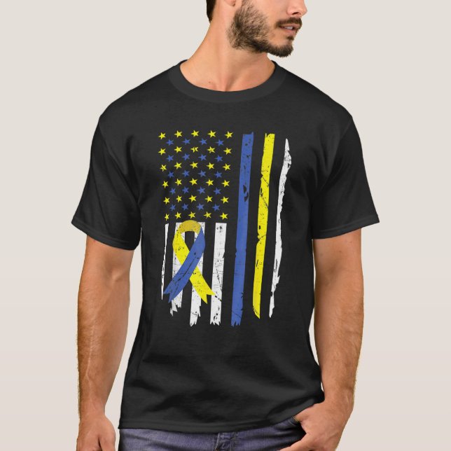 Camiseta Conciencia sobre el síndrome de Down Dolor EE.UU. (Anverso)