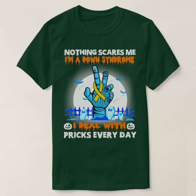 Camiseta Conciencia sobre el síndrome de Down Nada me asust (Diseño del anverso)