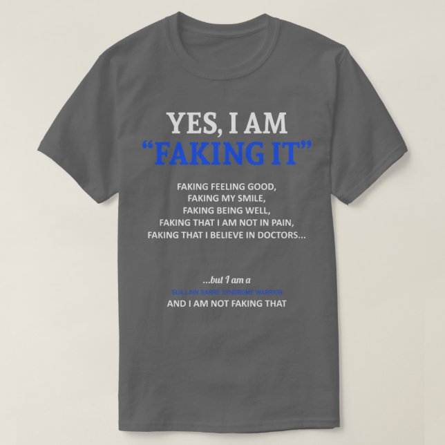 Camiseta Conciencia sobre el síndrome de Guillain Barre, lo (Diseño del anverso)