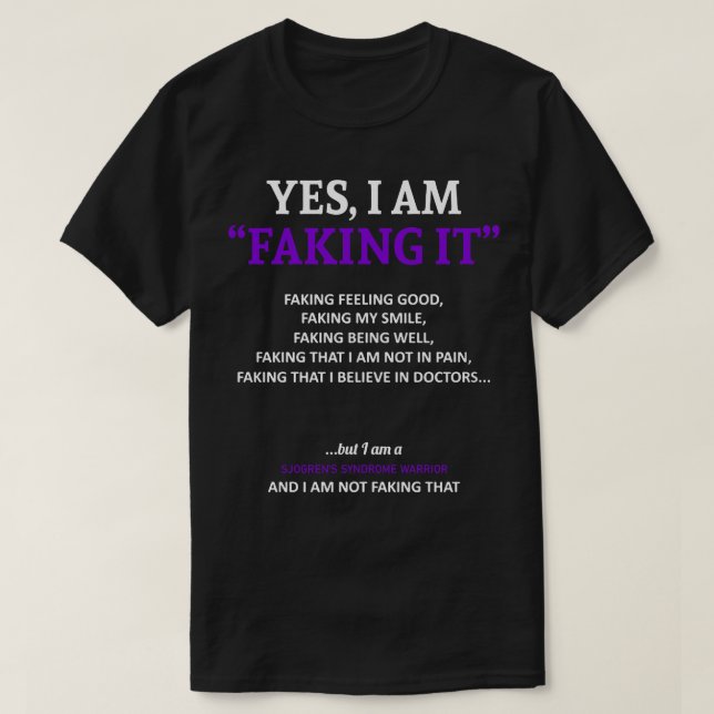 Camiseta Conciencia sobre el Síndrome de Sjogrens.......... (Diseño del anverso)