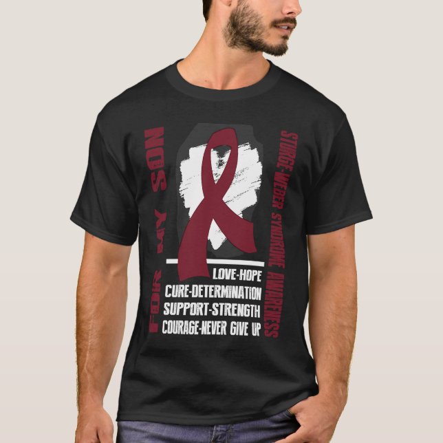 CAMISETA CONCIENCIA SOBRE EL SÍNDROME DE STURGE PARA MI HIJ (Anverso)