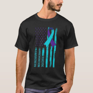 Camiseta Conciencia sobre el suicidio Bandera Americana Cin