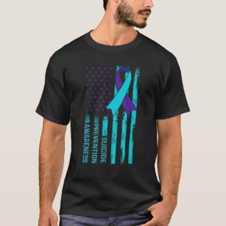 Camiseta Conciencia sobre el suicidio Bandera Americana Cin