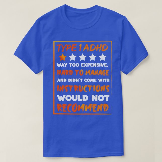 Camiseta Conciencia sobre el TDAH 19 (Diseño del anverso)