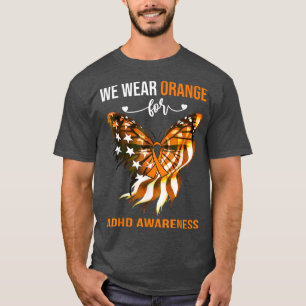 Camiseta Conciencia sobre el TDAH 4 de julio Naranja Maripo