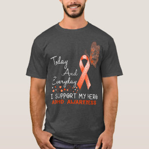 Camiseta Conciencia sobre el TDAH Apoyo a mi mariposa Héroe