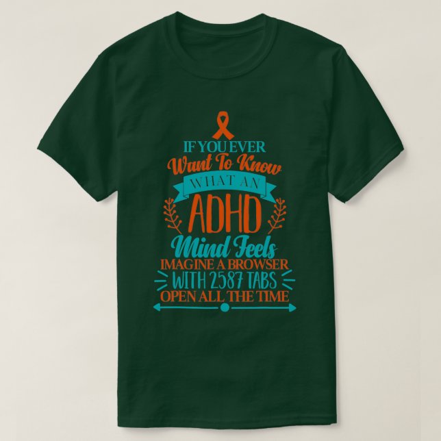 Camiseta Conciencia sobre el TDAH Divertida Conciencia sobr (Diseño del anverso)