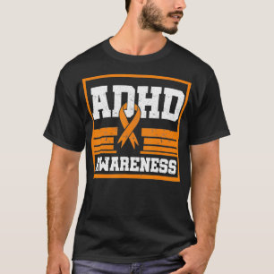 Camiseta Conciencia sobre el TDAH Hiperactividad Naranja Ri