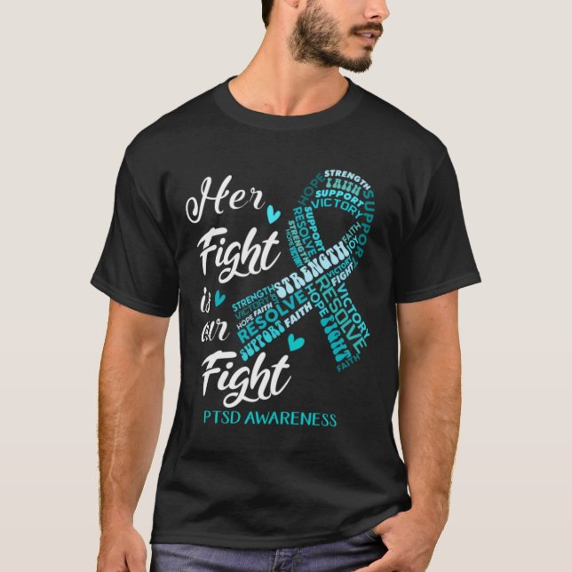 Camiseta Conciencia sobre el TEPT Su lucha es nuestra lucha (Anverso)