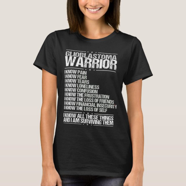Camiseta Conciencia sobre el tumor cerebral Conozco la cint (Anverso)