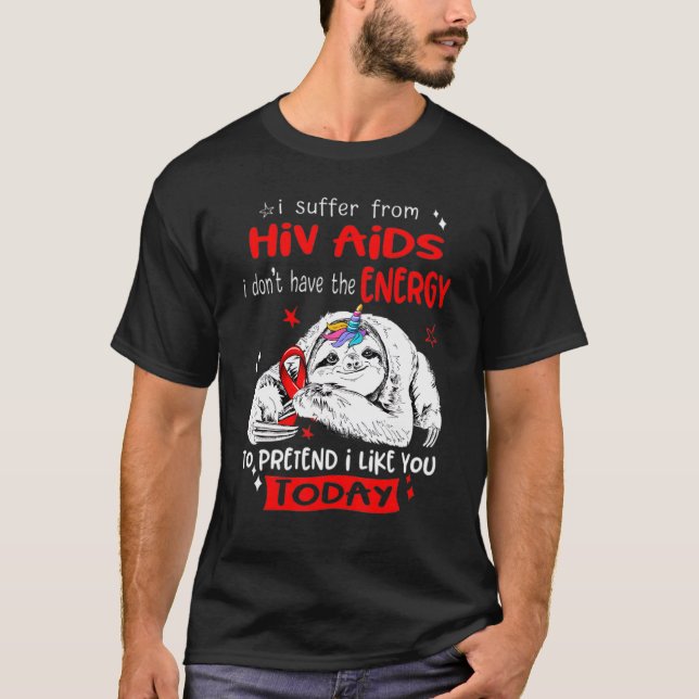 Camiseta Conciencia sobre el Vih Sida Me Gusta Hoy Cinta Ro (Anverso)