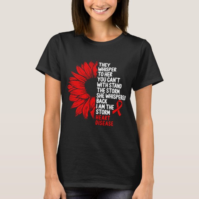 Camiseta Conciencia sobre enfermedades cardíacas Cinta púrp (Anverso)