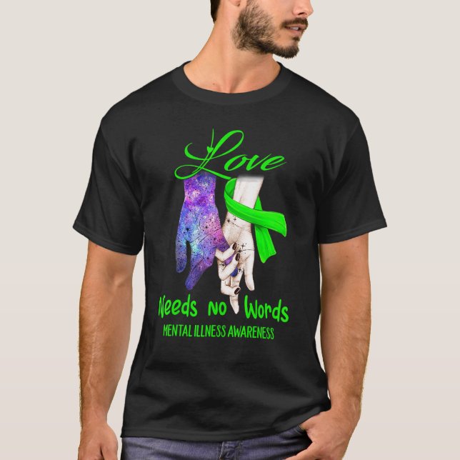 Camiseta Conciencia sobre enfermedades mentales, amor no ne (Anverso)