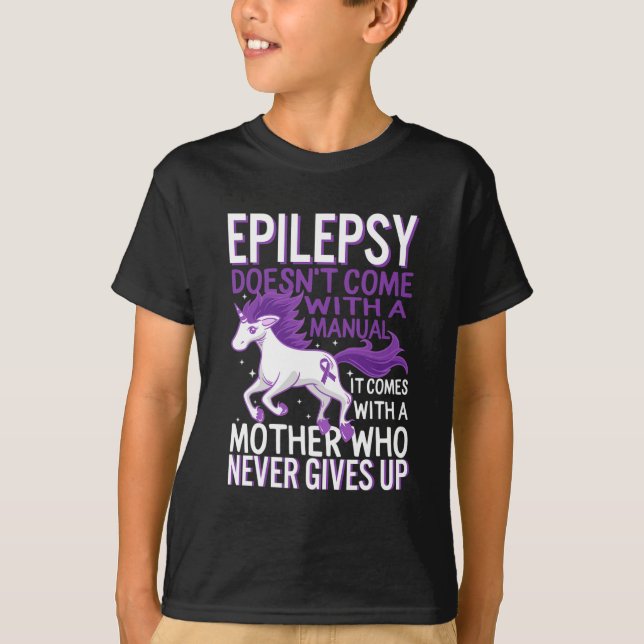 Camiseta Conciencia sobre Epilepsia Incautación de Cinta Pú (Anverso)