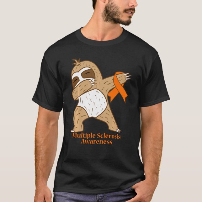 Camiseta Conciencia sobre esclerosis múltiple Dabbing Sloth (Anverso)