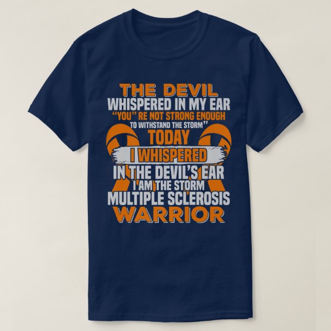 Camiseta Conciencia sobre esclerosis múltiple MS Naranja Ri (Diseño del anverso)