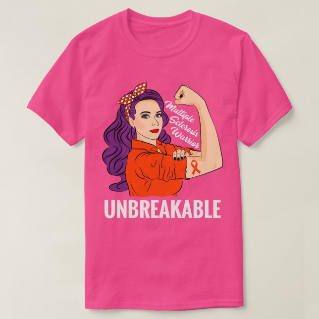 Camiseta Conciencia sobre esclerosis múltiple MS Warrior Un (Diseño del anverso)