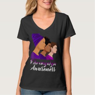 Camiseta Conciencia sobre Fibromialgia Apoyo a las mujeres 