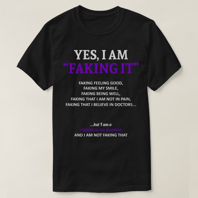 Camiseta Conciencia sobre Fibromialgia Lo Estoy Engañando E (Diseño del anverso)