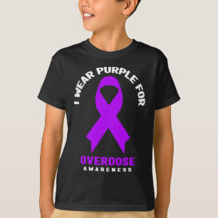 Camiseta Conciencia Sobre La Adicción - Uso Púrpura Para So