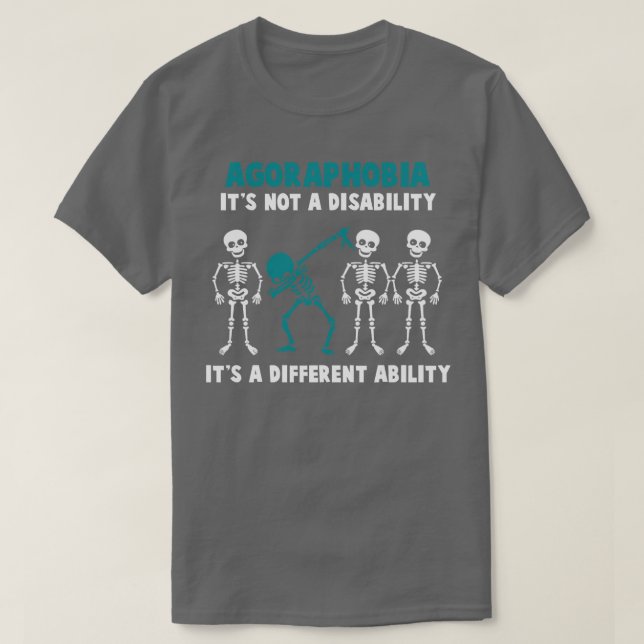 Camiseta Conciencia sobre la agorafobia No es una discapaci (Diseño del anverso)