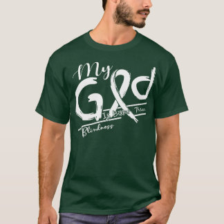 Camiseta Conciencia sobre la ceguera Mi Dios Es Más Fuerte 