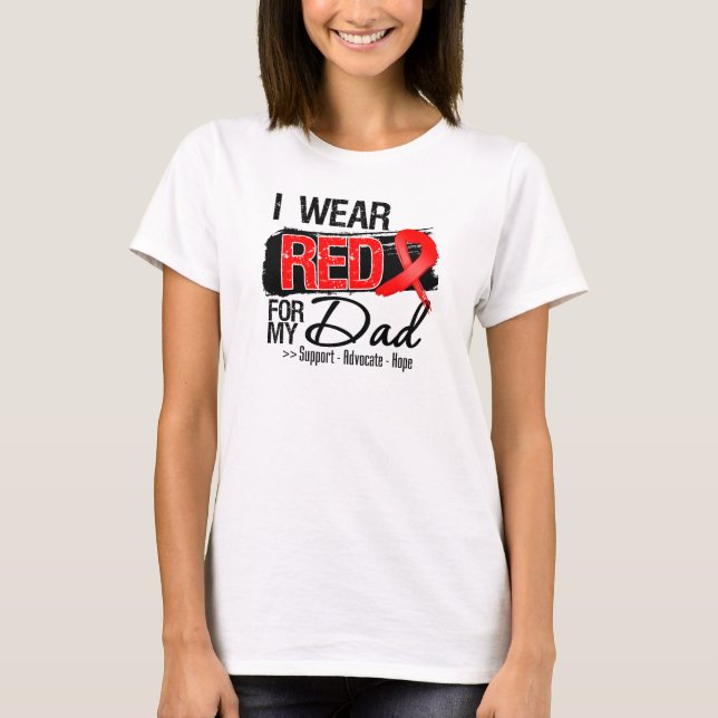 Camiseta Conciencia sobre la cinta roja - papá (Anverso)