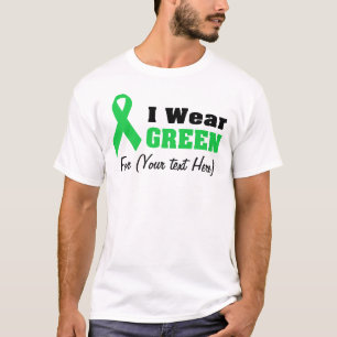Camiseta Conciencia sobre la cinta verde personalizado