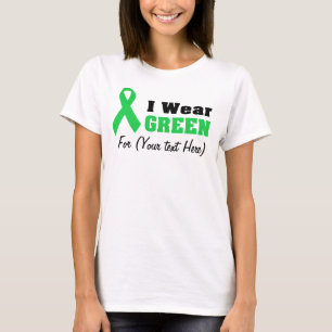 Camiseta Conciencia sobre la cinta verde personalizado