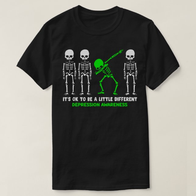 Camiseta Conciencia Sobre La Depresión Está Bien Ser Un Poc (Diseño del anverso)
