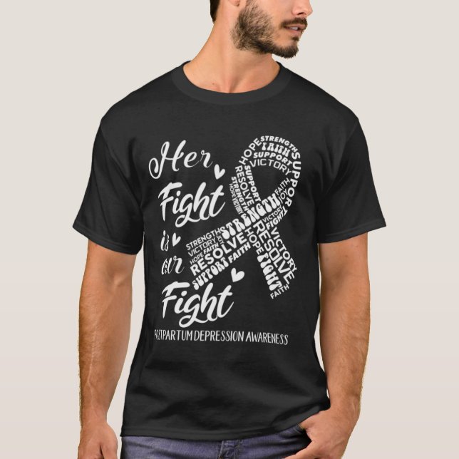Camiseta Conciencia sobre la depresión posparto Su lucha es (Anverso)