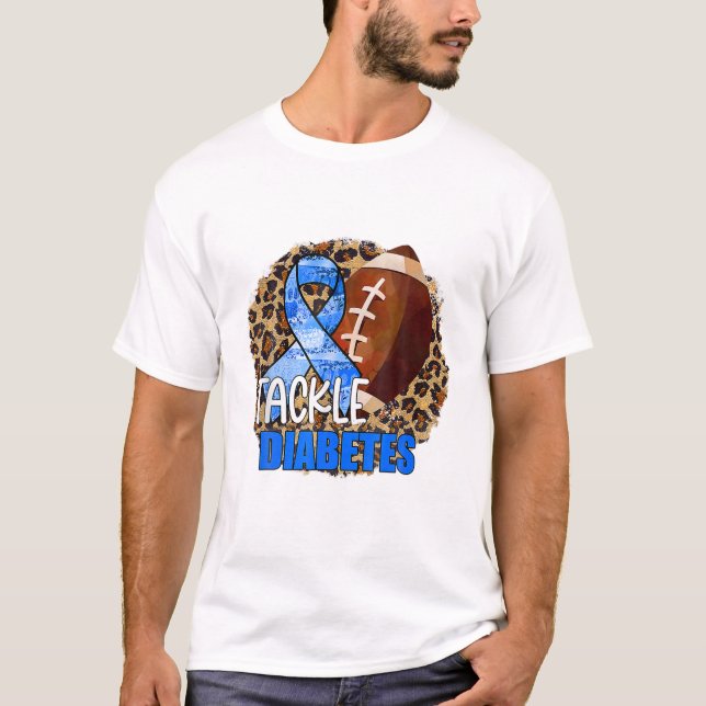 Camiseta Conciencia sobre la diabetes azul (Anverso)
