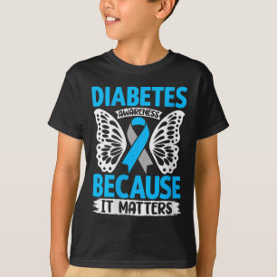 Camiseta Conciencia sobre la diabetes de las mujeres porque